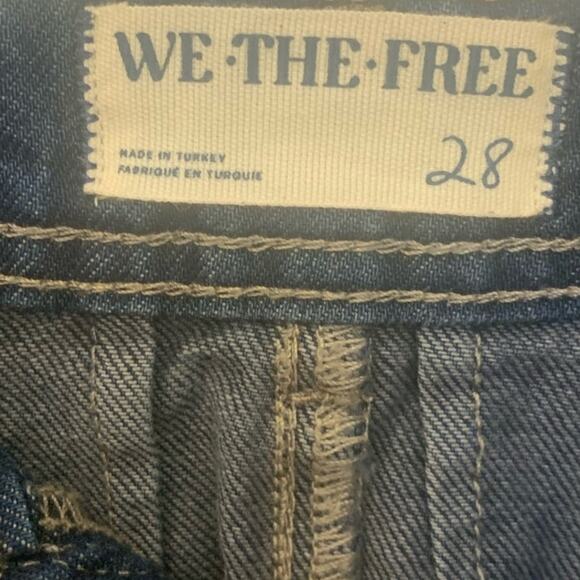 Free People We The Free Wide Leg NWOT Jeans 29 Blue Equinox Parachute High Rise - Picture 7 of 13